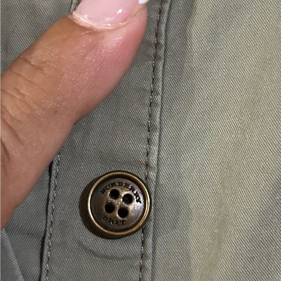 Burberry Olive Button-Up Shirt - Picture 6 of 7